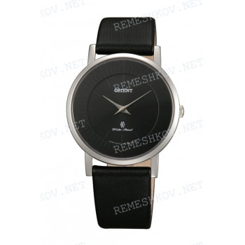 Ремешок для часов Orient UA07-Q0, 18/16 мм, черный, кожа/текстиль, ЗБ