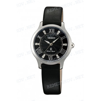 Ремешок для часов Orient UB9B-Q0, 14/12 мм, черный, кожа, пряжка