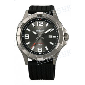 Ремешок для часов Orient UNE6-C0, 22 мм, черный, полиуретан, прямой