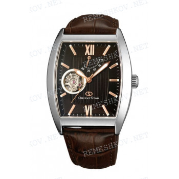 Ремешок для часов Orient DAAA-C0, 23/18 мм, коричневый, кожа, пряжка