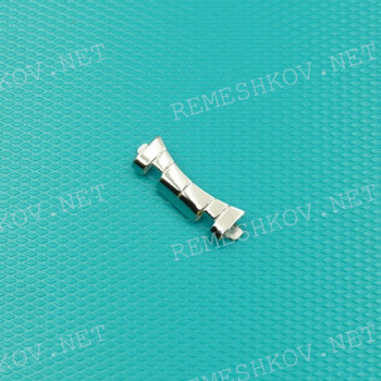 Оконцовка браслета Orient GW01-C0, GW01-C1, 20 мм, серебристый, заостренный тип, двойной вырез, 20-3x2
