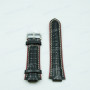 Ремешок для часов Orient TT0C-C0, 24/20 мм, черный/красный, прямой с выступом, 13 мм ширина выступа, пряжка