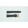 Ремешок для часов Orient DB0C-D1, 22/20 мм, черный с фиолетовой прострочкой, кожа, заостренный тип, пряжка