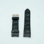 Ремешок для часов Orient UNC7-D0, 24/22 мм, черный, кожа, заостренный тип, пряжка