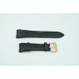 Ремешок для часов Orient TT0Y-E0, 24/20 мм, черный, кожа, дугой под корпус, розовая пряжка
