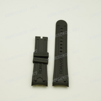 Ремешок для часов Romanson TL9213, 23/20 мм, черный, каучук, без замка