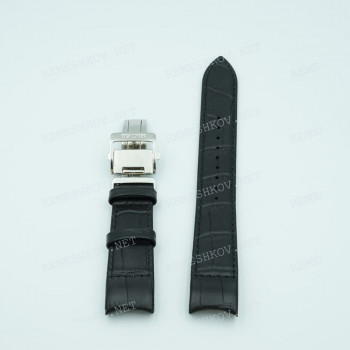 Ремешок для часов Seiko 7T85-0AC0, 5D88-0AD0, 20/18, черный, кожа