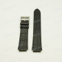 Ремешок Swarovski для часов 1088678, 22/18 мм, черный, кожа, прямой с выступом, 16 мм ширина выступа, XL, ЗБ
