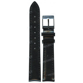 Ремешок Swarovski для часов 1791729, 16/14 мм, черный, кожа, ЗБ