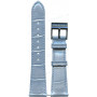 Ремешок Swarovski для часов 5131874, 20/16 мм, голубой, кожа, прямой, L, ЗБ
