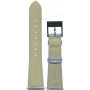 Ремешок Swarovski для часов 5131874, 20/16 мм, голубой, кожа, прямой, L, ЗБ