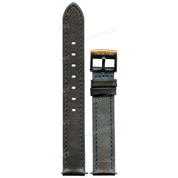 Ремешок Swarovski для часов 5095940, 14/14 мм, серый, кожа, прямой, L, ЗЖ