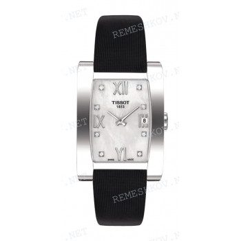 Ремешок для часов Tissot, черный, синтетика, стальная пряжка, GENEROSI-T LS (T007.309)