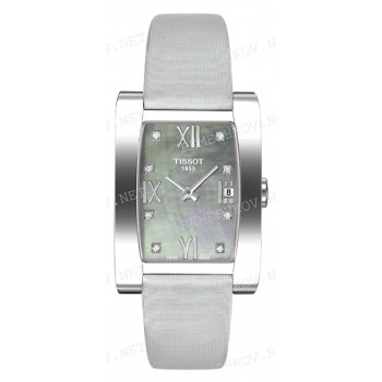 Ремешок для часов Tissot, серый, синтетика, стальная пряжка, GENEROSI-T LS (T007.309)