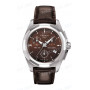 Ремешок для часов Tissot 17/14 мм, темно-коричневый, имитация крокодила, стальная клипса, PRC 100 (T008.217)
