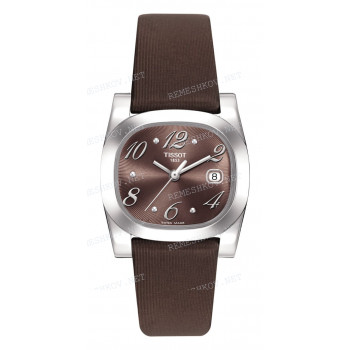 Ремешок для часов Tissot 17/14 мм, коричневый, синтетика, стальная пряжка, T-MOMENTS (T009.110)