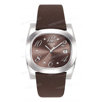 Ремешок для часов Tissot 20/18 мм, коричневый, синтетика, стальная пряжка, T-MOMENTS (T009.310)