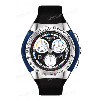 Ремешок для часов Tissot 22/18 мм, черный, резиновый, без замка, T-TRACX (T010.417)