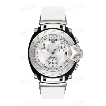 Ремешок для часов Tissot, белый, резиновый, без замка, T-RACE LADY (T342) (T011.217, T904.106)
