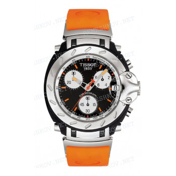 Ремешок для часов Tissot, оранжевый, резиновый, без замка, T-RACE (T372) (T011.417, T904.487, T904.476)