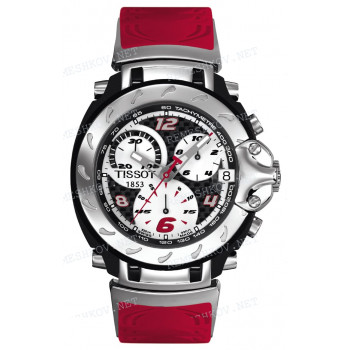 Ремешок для часов Tissot, красный, силикон, без замка, T-RACE (T011.417)