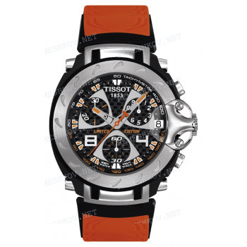 Ремешок для часов Tissot, оранжевый, резиновый, без замка, T-RACE (T011.417)