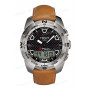 Ремешок для часов Tissot 21/20 мм, светло-коричневый, теленок, титановая клипса, T-TOUCH EXPERT (T013.420)