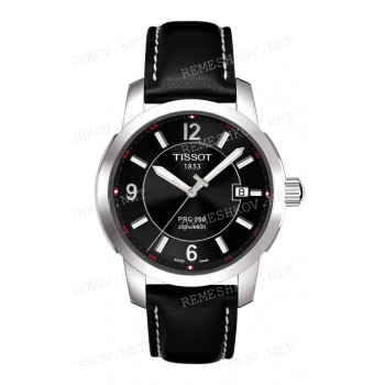 Ремешок для часов Tissot 19/18 мм, черный, XL, теленок, без замка, PRC 200 (T014.421, T014.410)