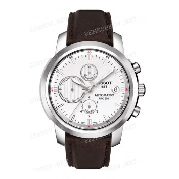 Ремешок для часов Tissot 20/18 мм, темно-коричневый, теленок, стальная клипса, PRC 200 (T014.427)