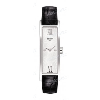 Ремешок для часов Tissot 11/10 мм, черный, имитация крокодила, без замка, HAPPY CHIC (T015.309)