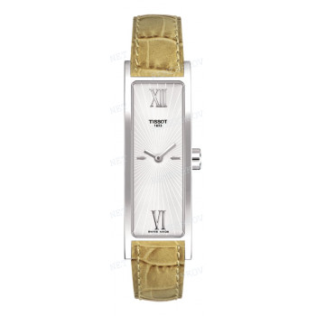 Ремешок для часов Tissot 11/10 мм, бежевый, имитация крокодила, без замка, HAPPY CHIC (T015.309)