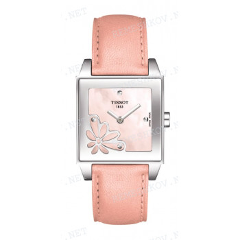 Ремешок для часов Tissot 16/16 мм, розовый, теленок, без замка, FABULOUS GARDEN (T017.309)