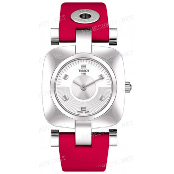 Ремешок для часов Tissot, красный, теленок с отверстиями, с вырезом, стальная клипса, ODACI-T (T020.309)
