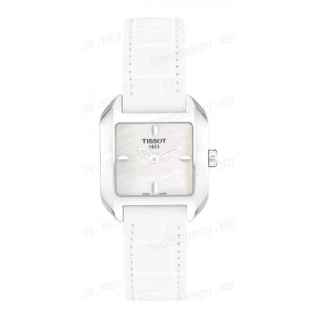 Ремешок для часов Tissot 14/14 мм, белый, имитация крокодила, без замка, T-WAVE (L850) (T021.255)