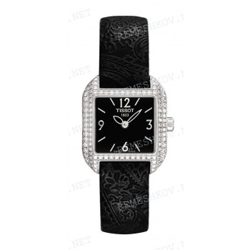Ремешок для часов Tissot 14/14 мм, черный, текстиль, стальная клипса, T-WAVE (L852) (T021.425)