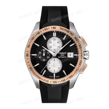 Ремешок для часов Tissot, черный, резиновый, без замка, VELOCI-T (T024.427, T024.417)