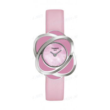 Ремешок для часов Tissot 12/12 мм, розовый, сатин, стальная клипса, FLOWER POWER (T031.775)