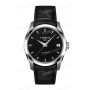 Ремешок для часов Tissot 18/16 мм, черный, имитация крокодила, интегрированный, стальная клипса, COUTURIER (T035.207)