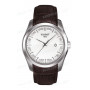 Ремешок для часов Tissot, коричневый, XL, имитация крокодила, интегрированный, стальная клипса, COUTURIER (T035.428, T035.410)