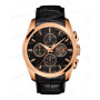 Ремешок для часов Tissot 24/22 мм, черный, имитация крокодила, интегрированный, розовая клипса, COUTURIER (T035.614)