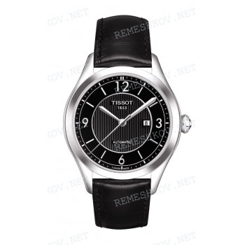 Ремешок для часов Tissot 16/14 мм, BLACK LEATHER STRAP XL, T-ONE (T038.207)