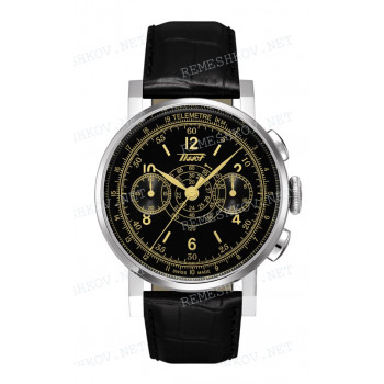 Ремешок для часов Tissot 20/18 мм, черный, имитация крокодила, без замка, ESCUDO (T040.432, T661.723, T661.725, T661.901, T661.727)