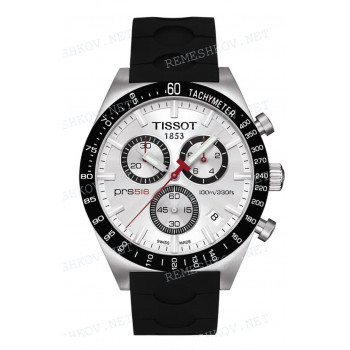 Ремешок для часов Tissot, черный, резиновый, интегрированный, без замка, PRS 516 (T044.417)