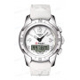 Ремешок для часов Tissot 21/18 мм, белый, теленок, интегрированный, без замка, T-TOUCH II (T047.220)