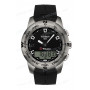 Ремешок для часов Tissot 21/19 мм, черный, резиновый, под корпус, титановая клипса, T-TOUCH EXPERT (T047.420, T013.420)