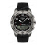 Ремешок для часов Tissot 21/19 мм, черный, резиновый, под корпус, титановая клипса, T-TOUCH EXPERT (T047.420, T013.420)