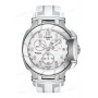 Ремешок для часов Tissot, белый/серый, силикон, интегрированный, без замка, T-RACE (T048.417)