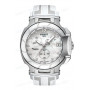 Ремешок для часов Tissot 21/20 мм, белый/серый, силикон, интегрированный, T-RACE (T048.417)
