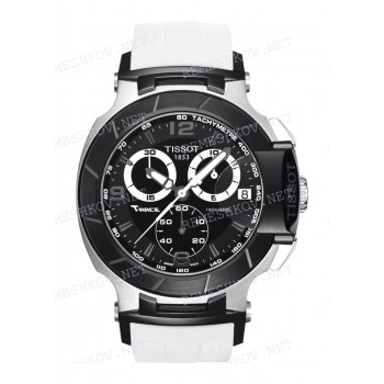 Ремешок для часов Tissot, белый, силикон, интегрированный, без замка, T-RACE (T048.417)