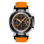 Ремешок для часов Tissot 21/20 мм, оранжевый, силикон, интегрированный, без замка, T-RACE (T048.417, T048.427)